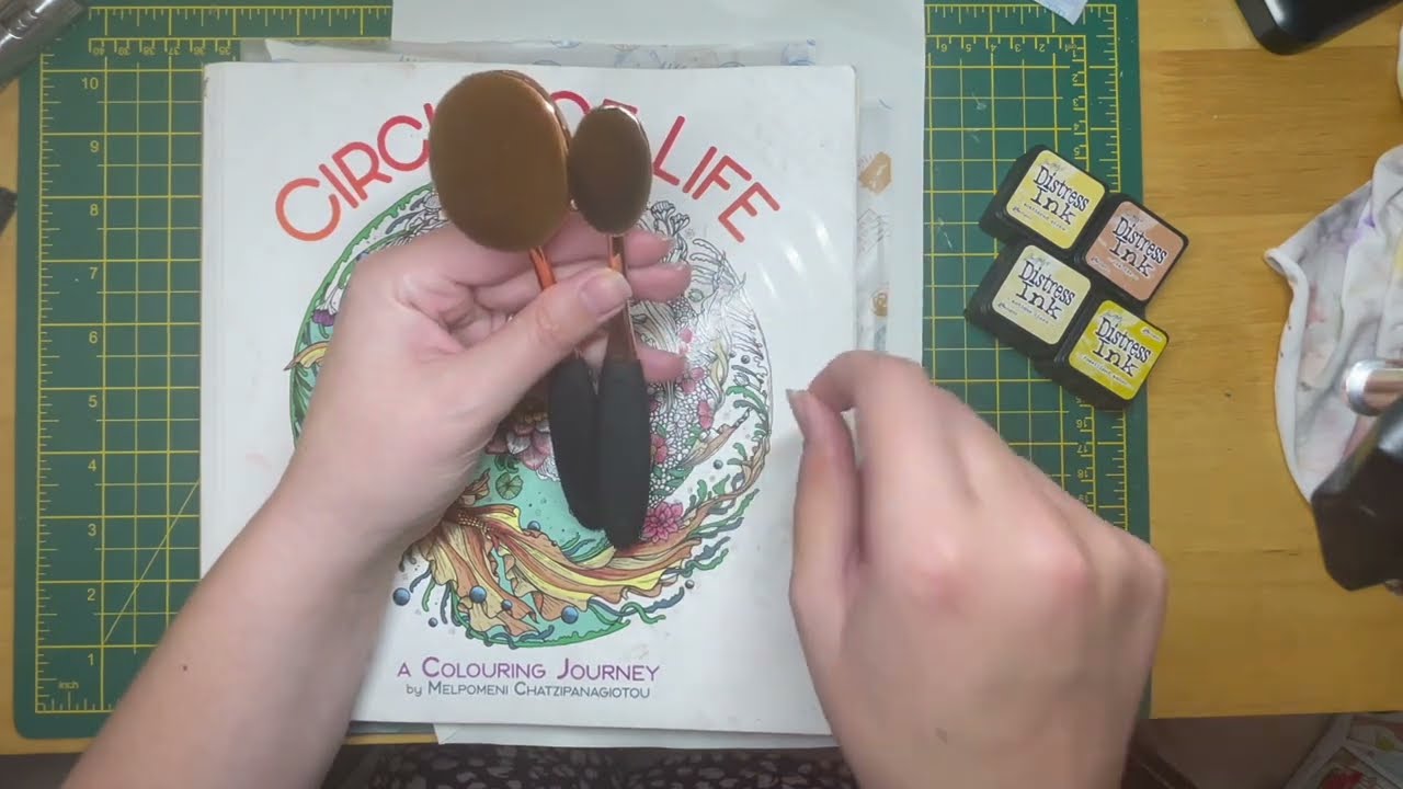 How I use distress ink for background with water | Part 1 | Adult Colouring | Requested video