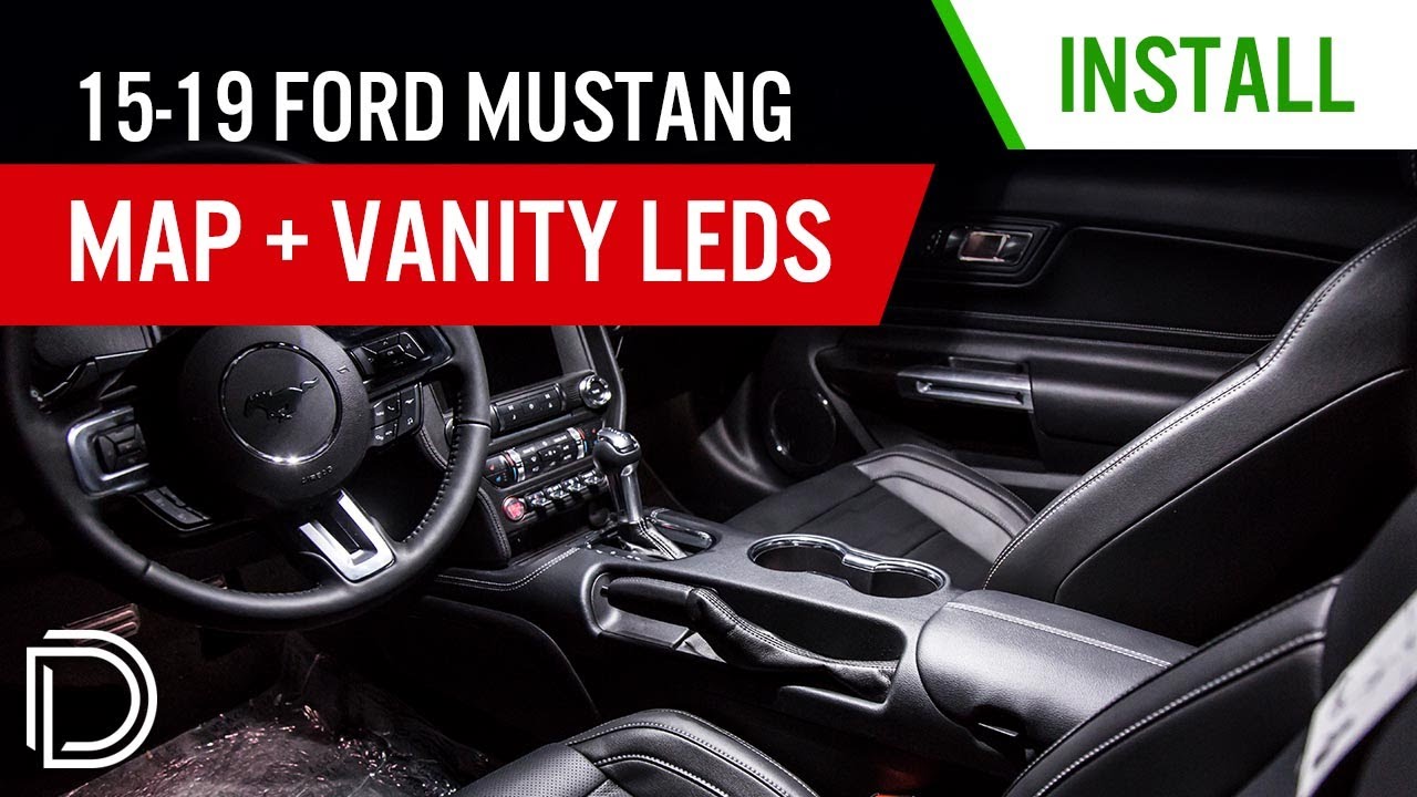 Как установить светодиодную подсветку карты и туалетного столика на Ford Mustang 2015–2019 годов ...