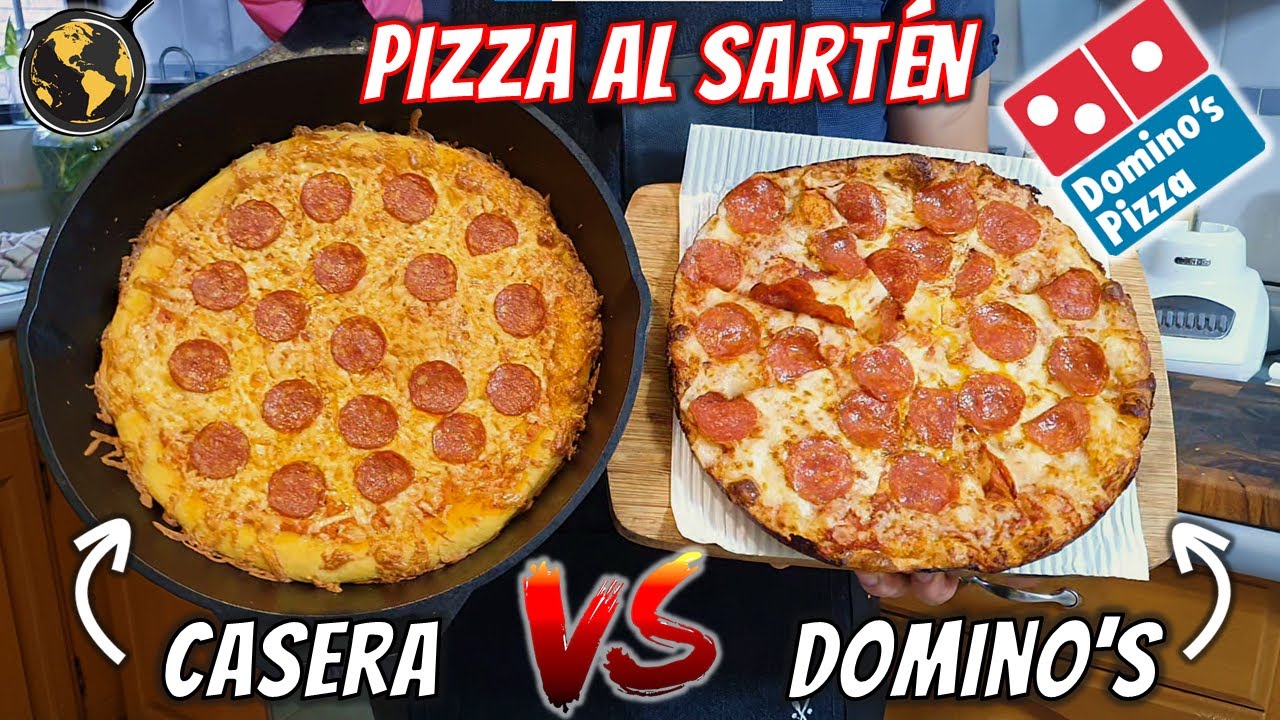 Como hacer una Pizza al Sartén estilo Dominos | Cocina Universal