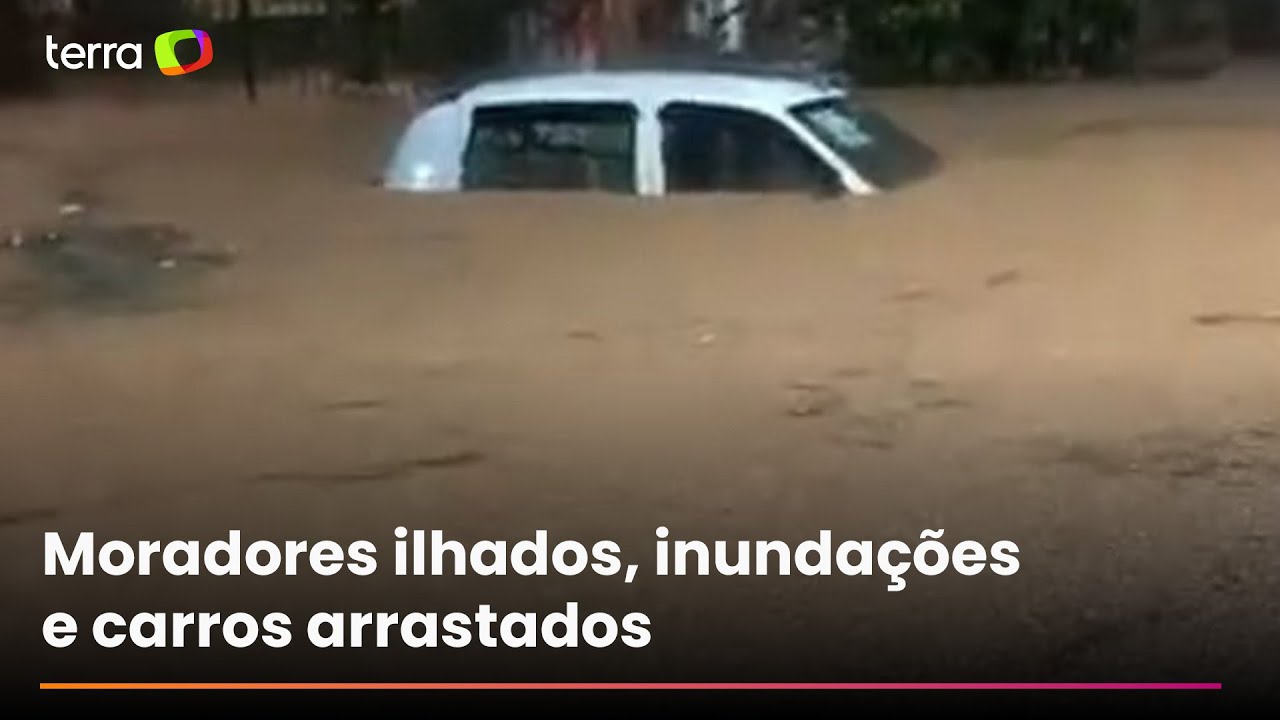 V&iacute;deos mostram estragos causados por chuvas em Juiz de Fora (MG)
