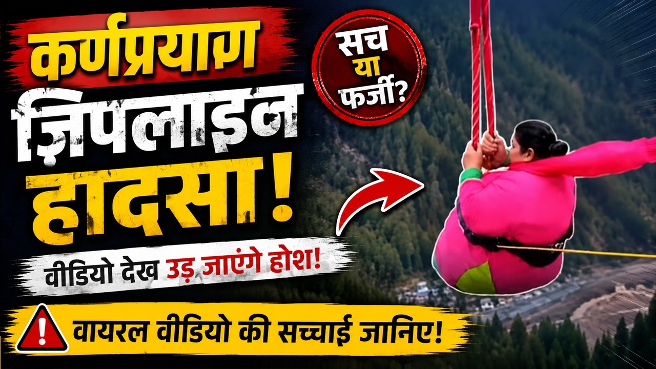 Karnaprayag Zipline Accident: Real or Fake? | Zipline Accident Real or Fake | Delhi Tourist Zipline