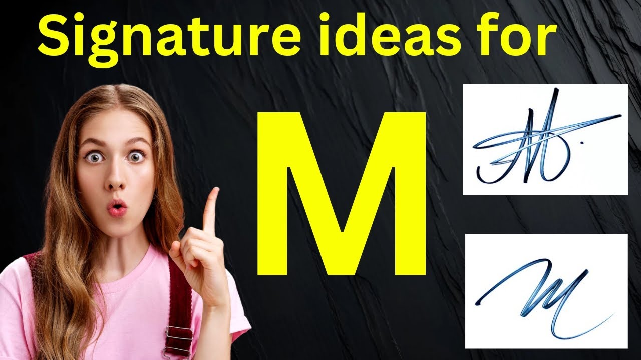 &hearts;️ Signature ideas for letter M | M signature styles | Short M signature | Signature M