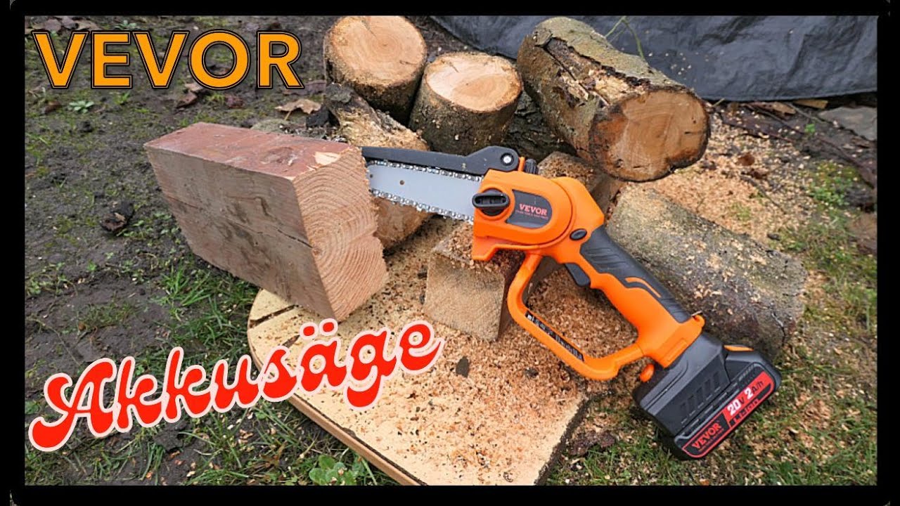 VEVOR Mini Kettens&auml;ge mit Akku und Teleskopstiel im Test