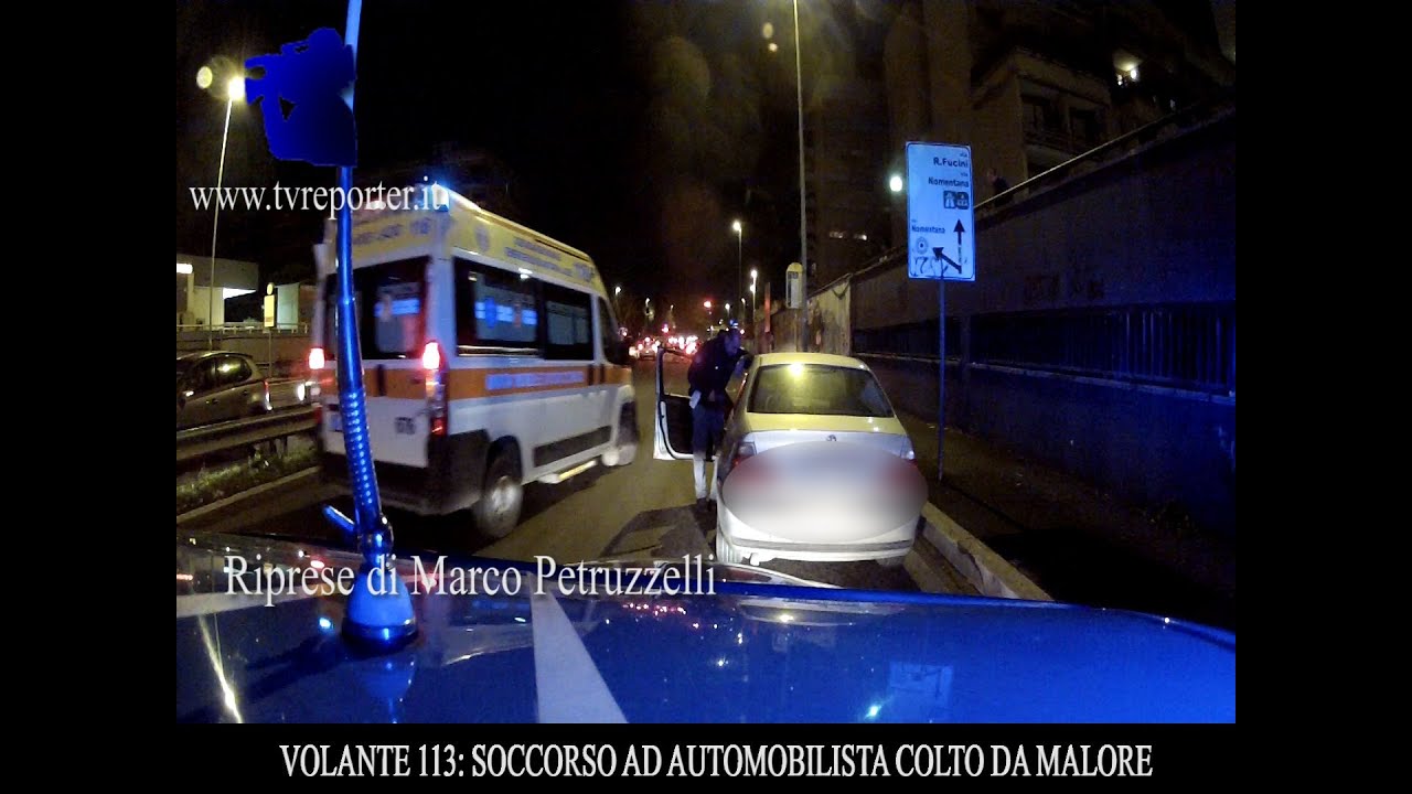 VOLANTE 113: SOCCORSO AUTOMOBILISTA COLTO DA MALORE