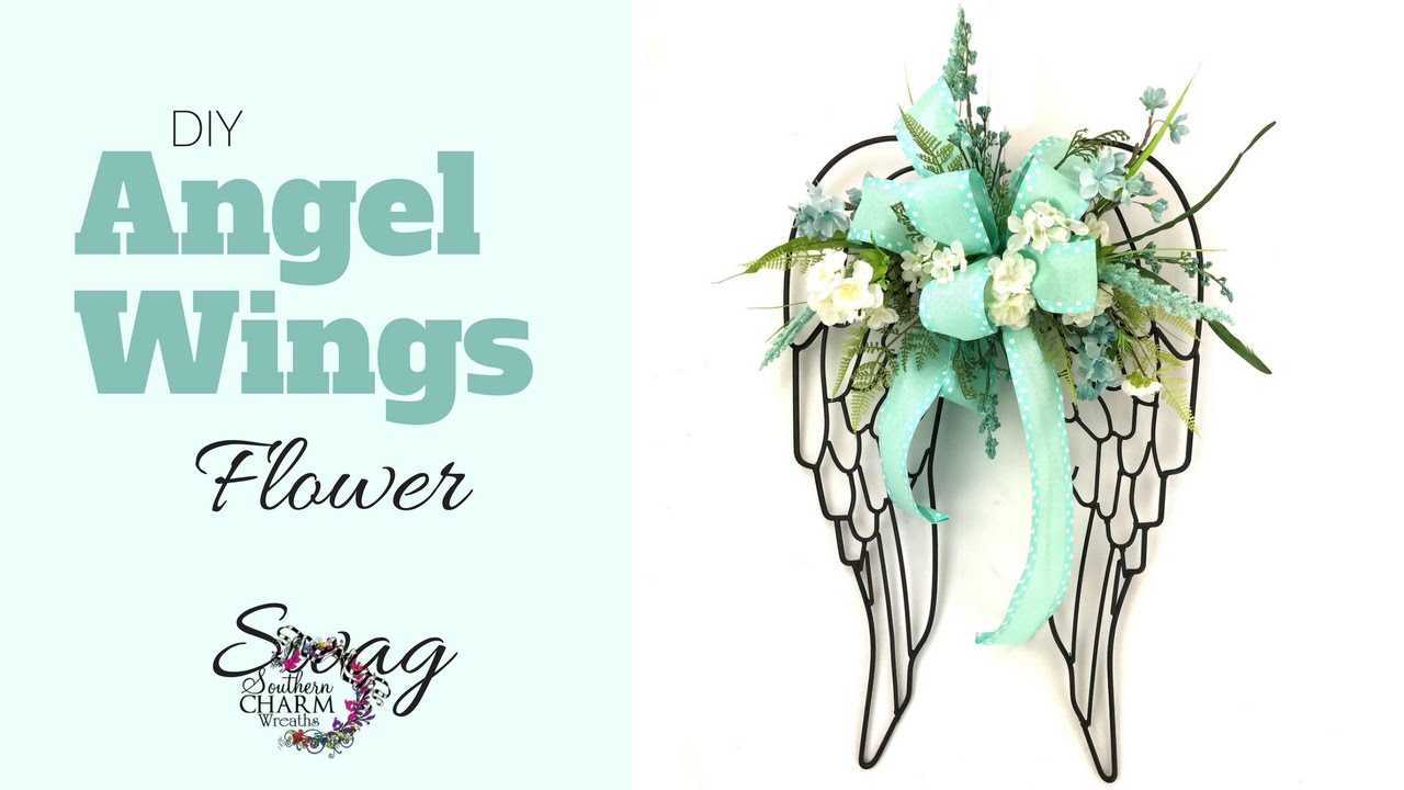 DIY Angel Wings Flower Swag