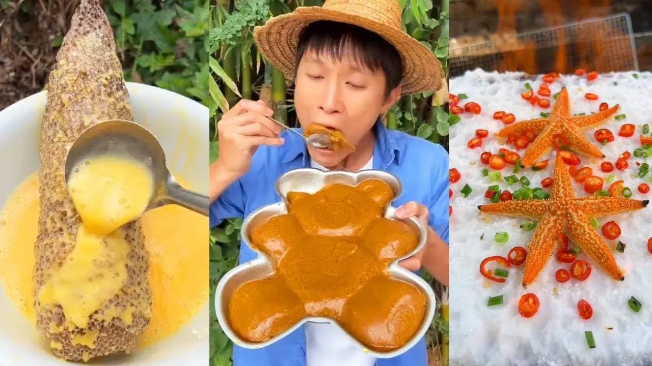 Bạn đã bao giờ ăn sao biển tím chưa? | Cuộc sống và ẩm thực vùng núi rừng Trung Quốc #MoTiktok #Fyp