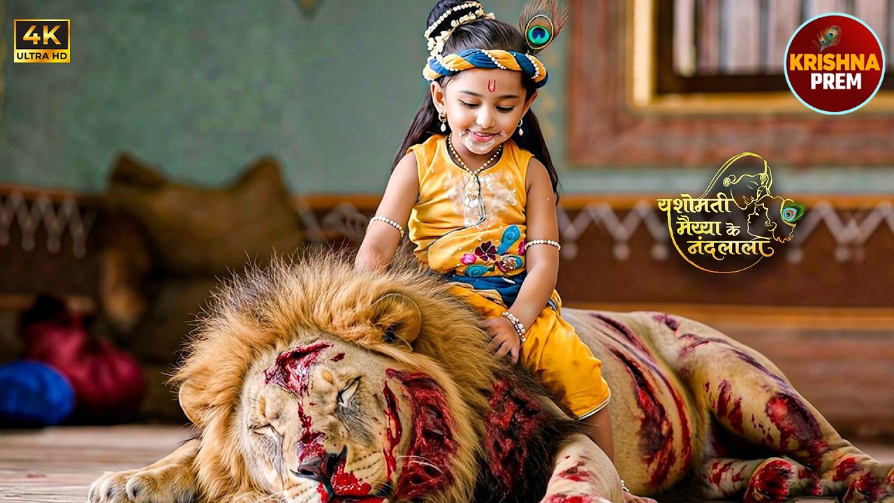कान्हा ने माखन खाते-खाते ही कर दिया शेर का काम तमाम | यशोमती मईया के नंदलाला | #krishna
