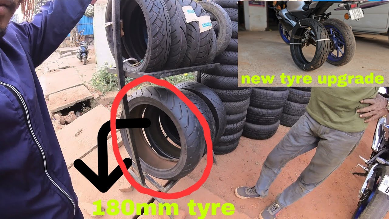 R15m new tyre upgrade 180mm  krne ka socha 😱 fir 