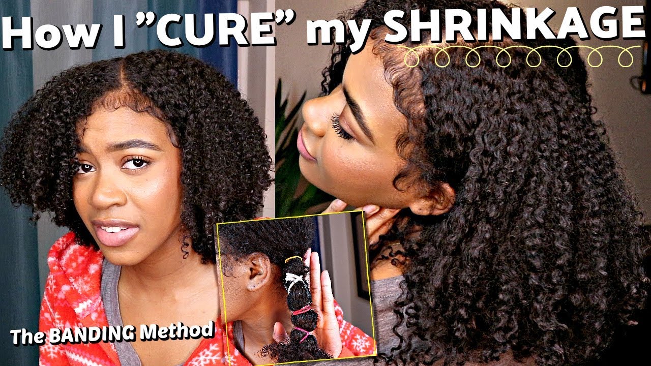 EASY way to STRETCH Natural Hair for more LENGTH and VOLUME! Banding Method + Pick (NO HEAT!)