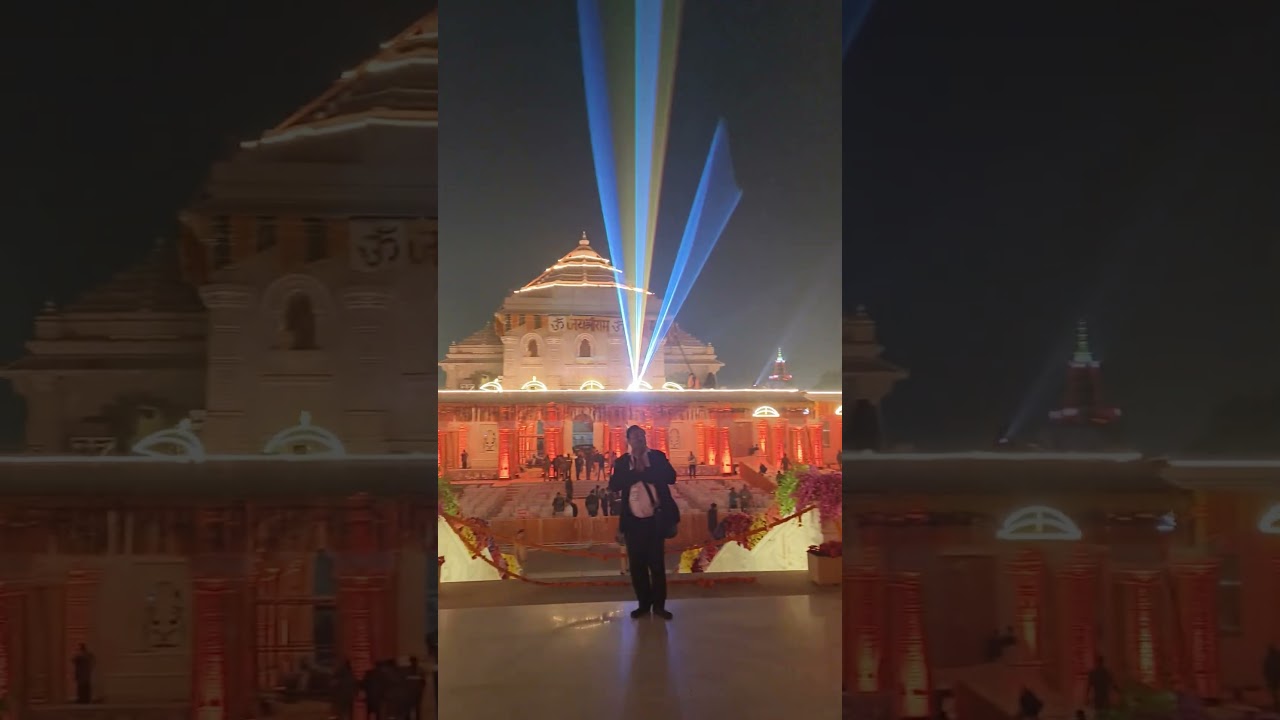 Ram Mandir View At Night #ayodhya #ayodhyarammandir #uttarpradesh #rammandir