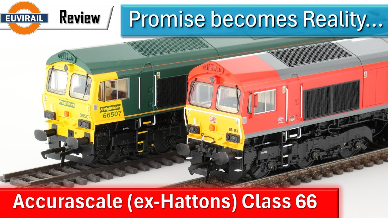 Обзор: Accurascale Class 66 DCC Sound, включая ливреи Freightliner Powerhaul 66507 и DB 66167