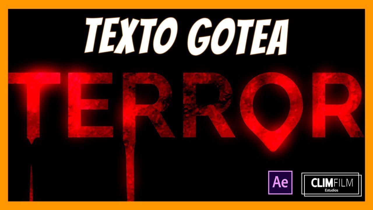 EFECTO TEXTO que GOTEA - Efectos de texto en AFTER EFFECTS - Tutorial AE - Efectos Halloween