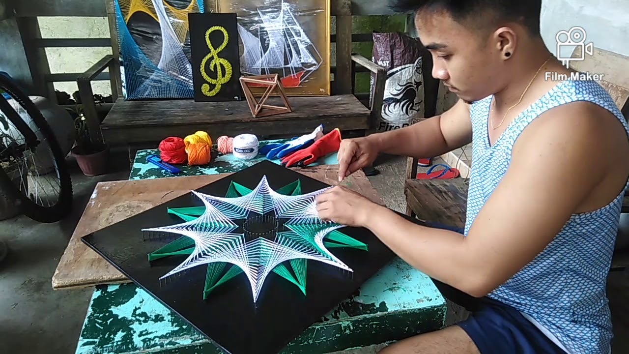 Geometric String Art Design