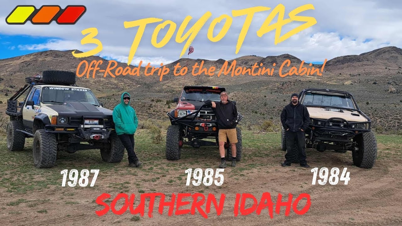 3 Toyota's Off-Road Journey to Montini Cabin Southern Idaho
