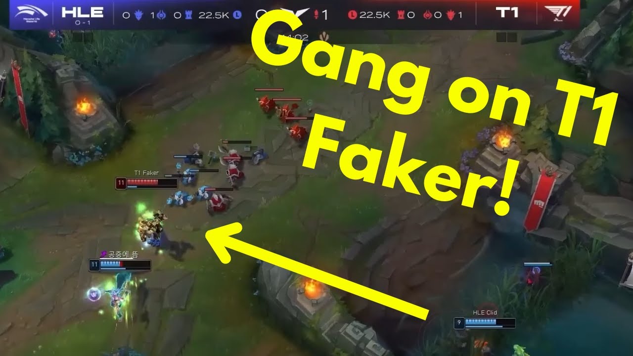 T1 Faker vs HLE Zeka & Clid on Midlane!