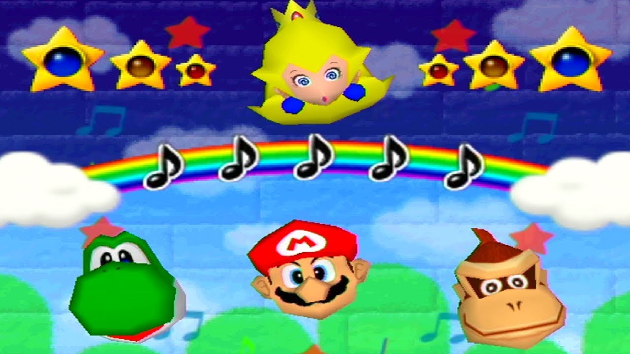 Mario Party 2 - Minigames - Peach vs Mario vs DK vs Yoshi (Master CPU)