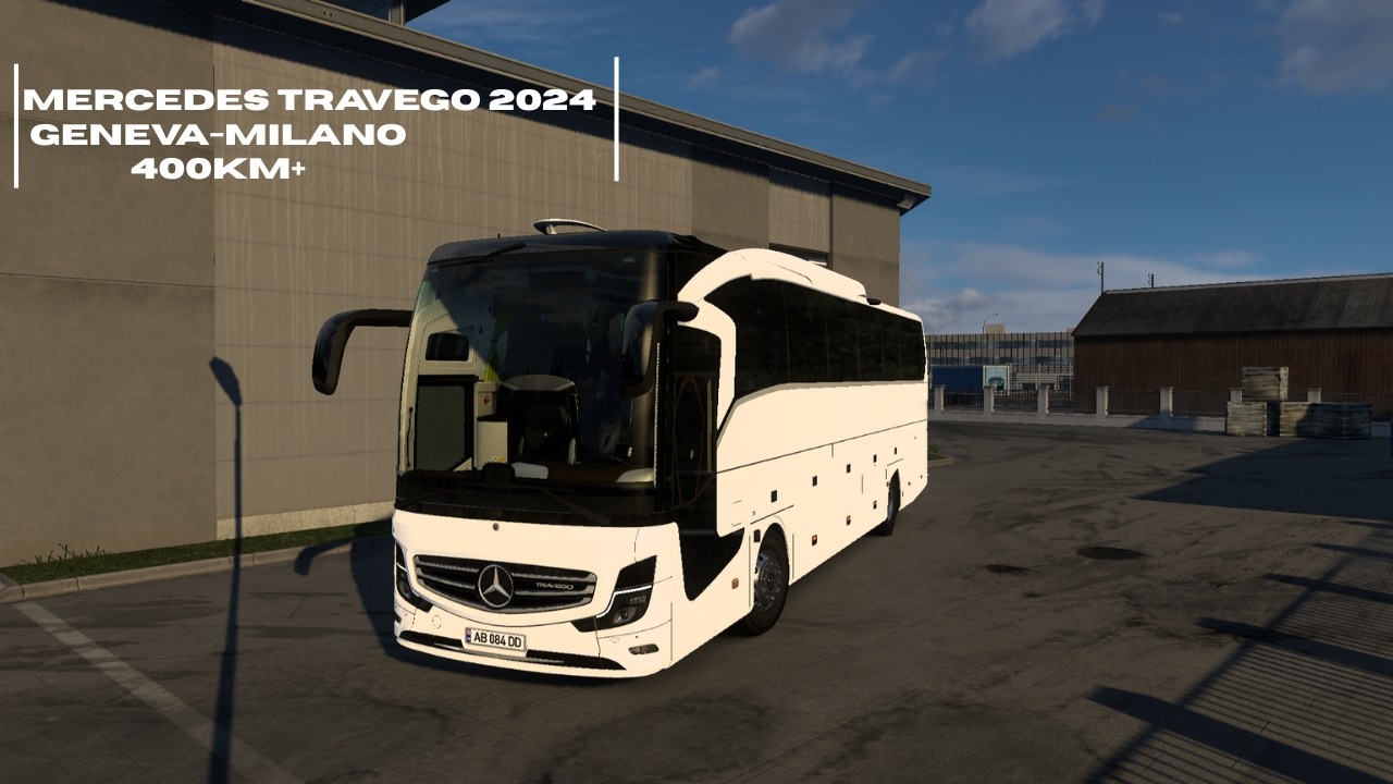 Beautiful Mont Blanc Pass : Mercades Travego 15SHD 2024 Geneva-Milan