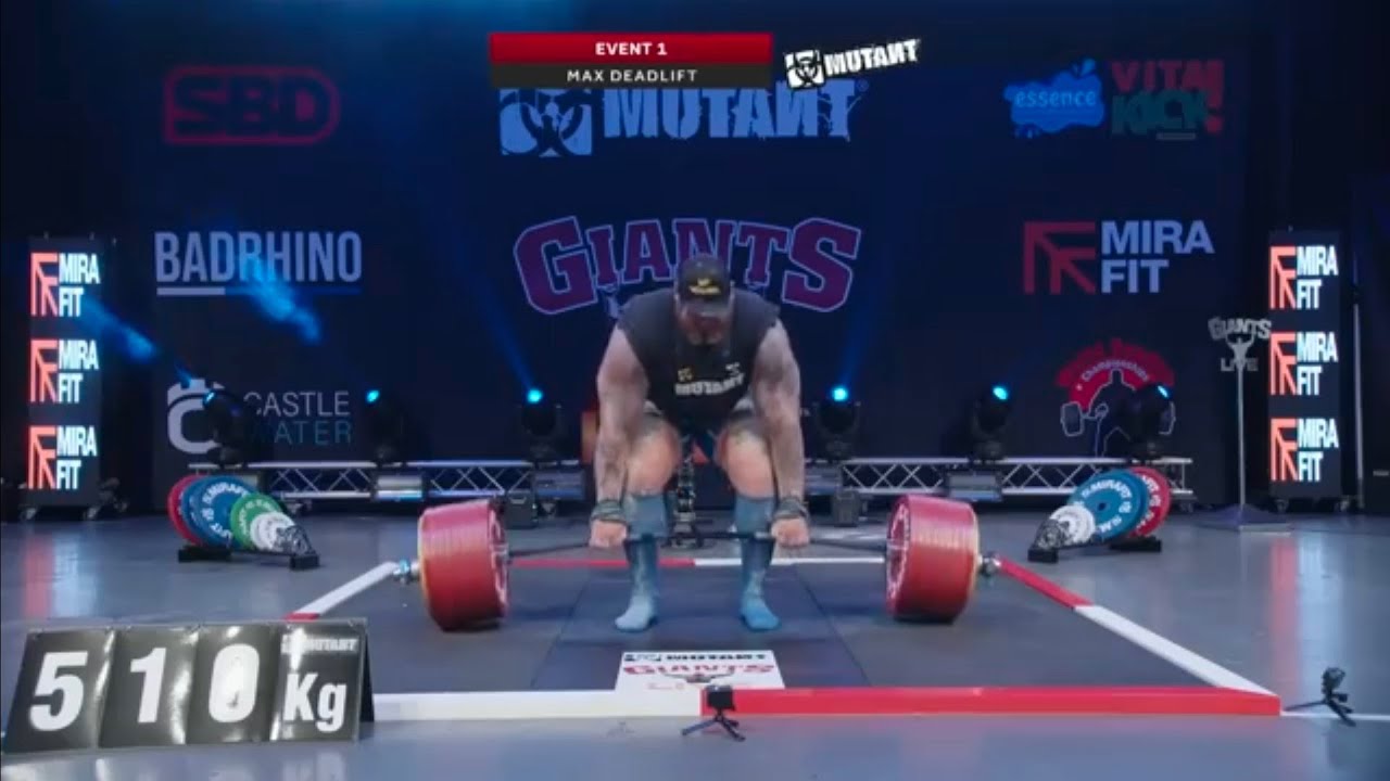 510kg/1124lb DEADLIFT WORLD RECORD BY Hafþór Júlíus Björnsson 🐐🎉