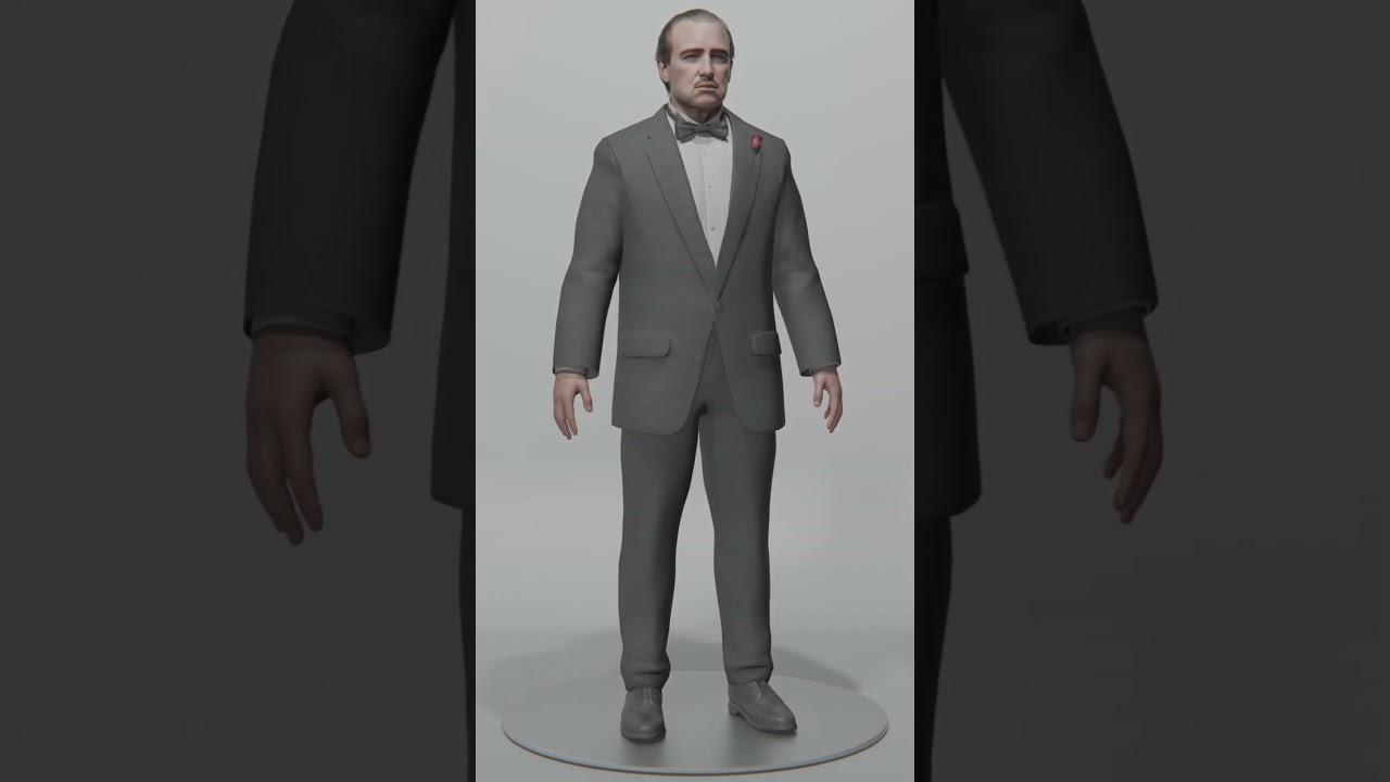 Vito Corleone 3D Full Turntable