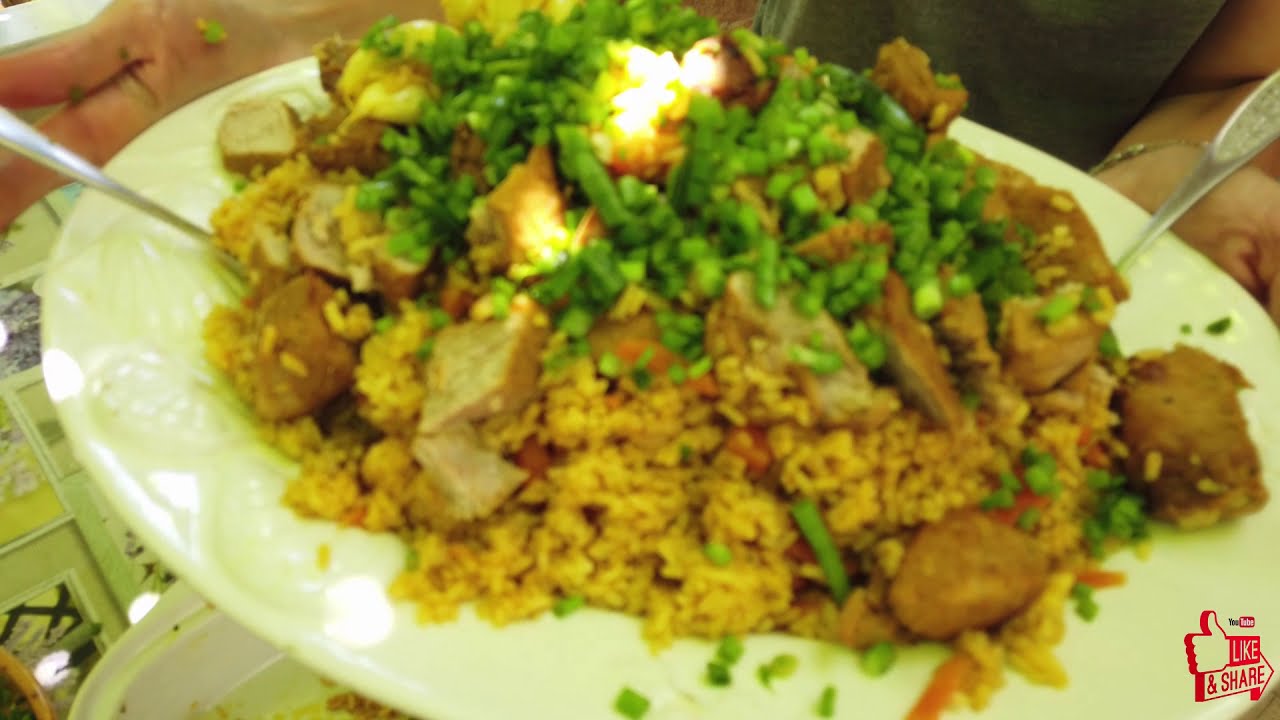 Πιλάφι με χοιρινό κρέας στο καζάνι/ Πλοφ #1