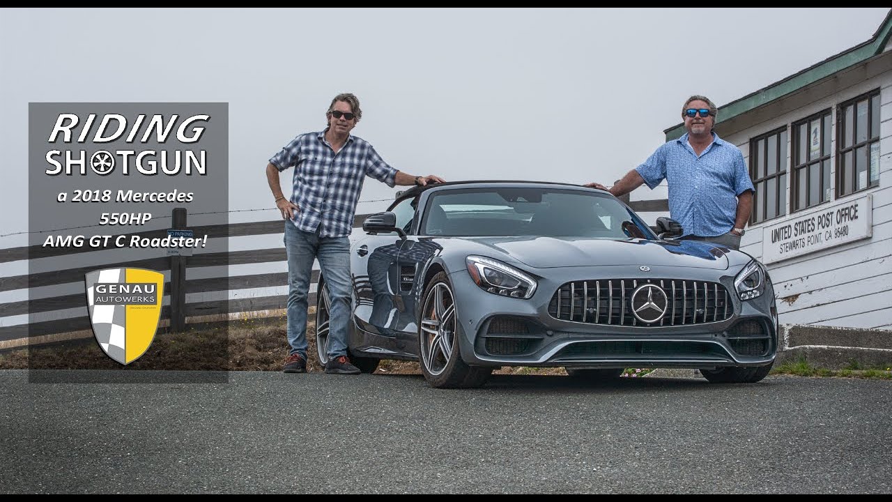 Езда на «дробовике» за 550-сильным Mercedes AMG GTC Roadster!