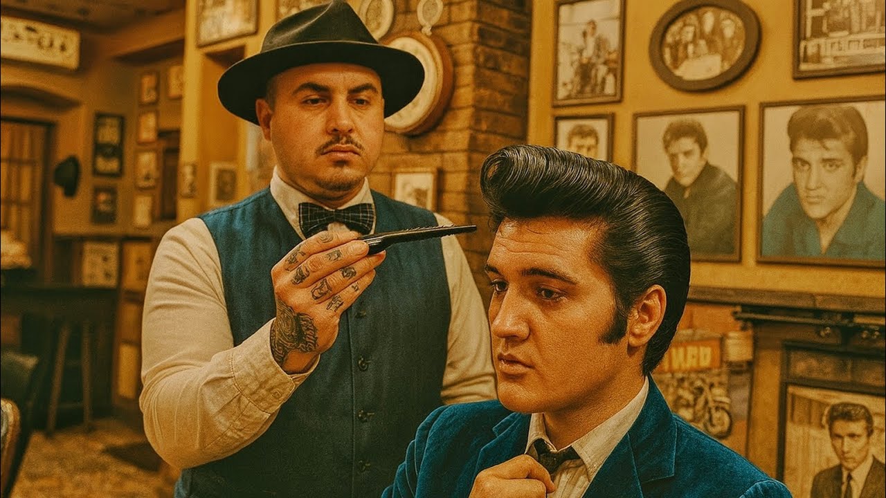 💈 ASMR BARBER - Young Elvis Presley Haircut - Relaxing Transformation
