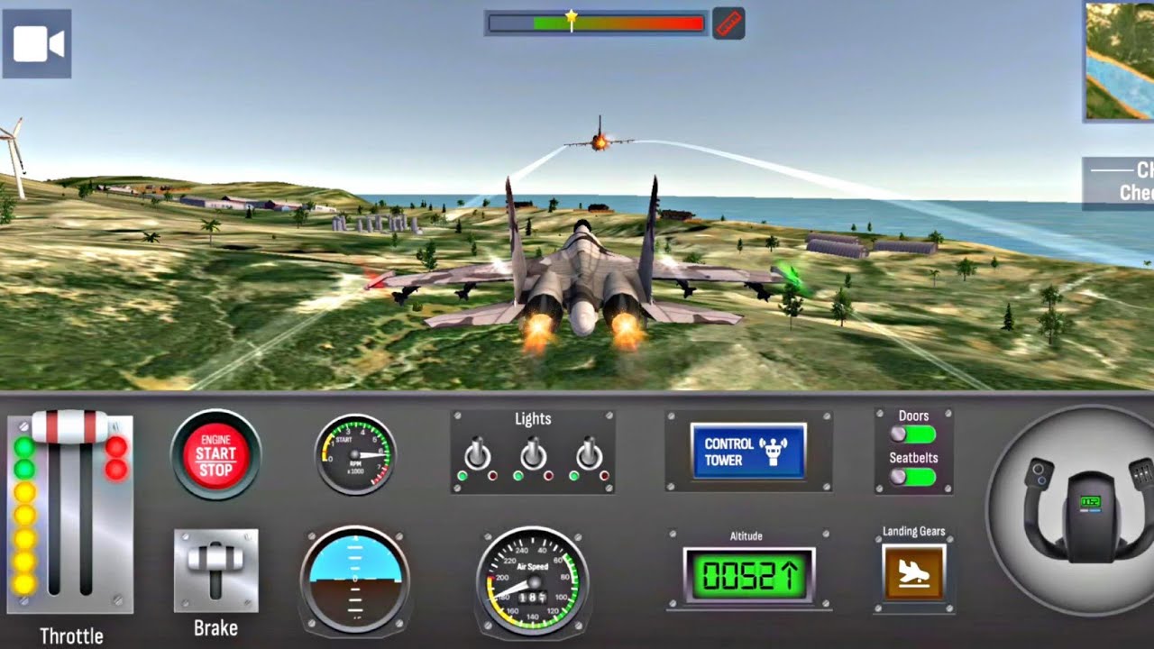 Following The F-16 - Dangerous Package Delivery In Airplane Flight Pilot - Android Gameplay
