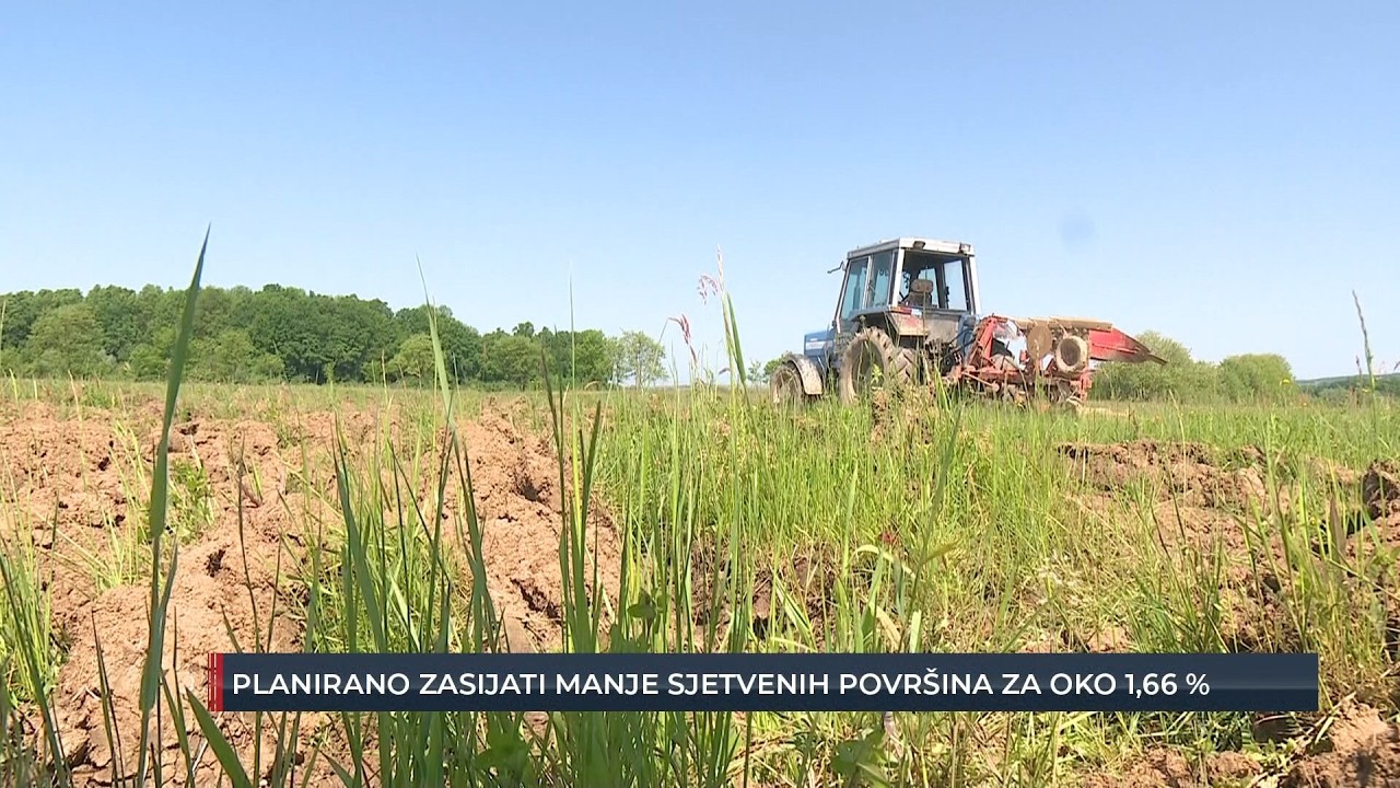 U 2026. godini planirano zasijati manje sjetvenih površina