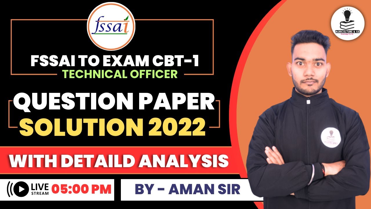 FSSAI Technical Officer Exam Previous Year Paper Solution 2022 CBT-1 | FSSAI TO Exam Paper 2022