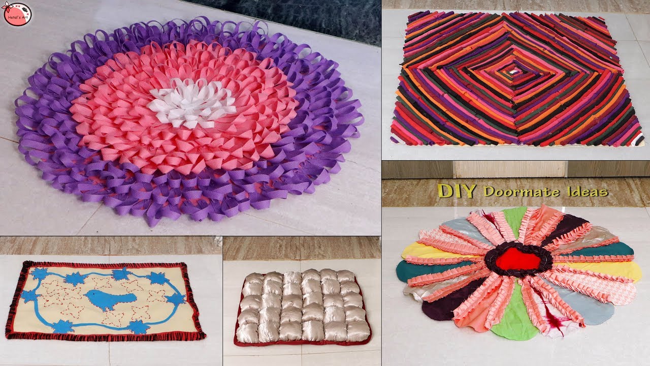 6 HOME DOORMAT HACKS FROM OLD CLOTHES !!!