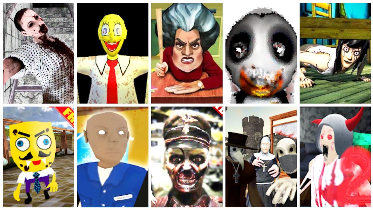 Caught Scene Battle part 23 - Evil Officer+Scary Teacher 2020+Creepy Hospital+Butcher's Madness 2...