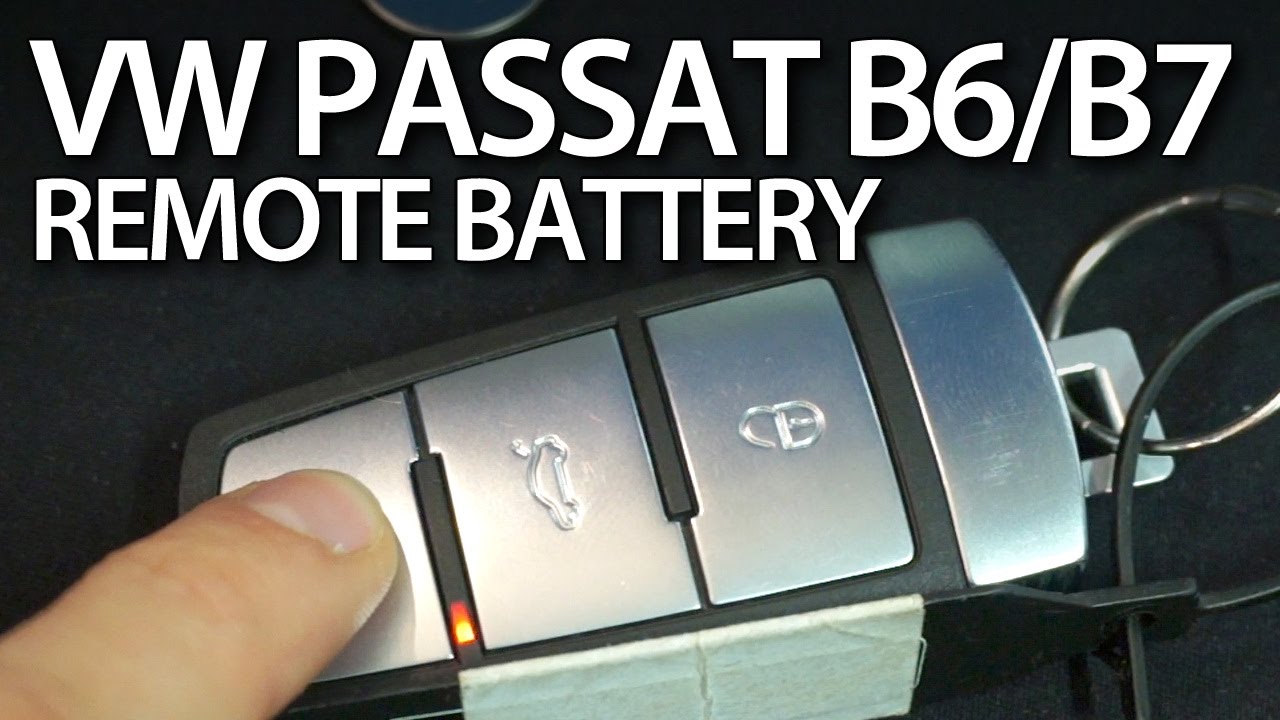 Volkswagen Passat B6 B7 CC changing key fob remote battery