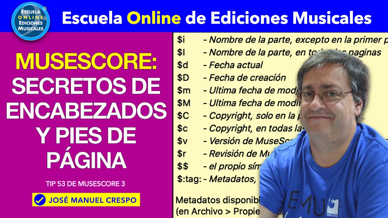 Encabezados y Pies de página en Musescore 3-Tip 53
