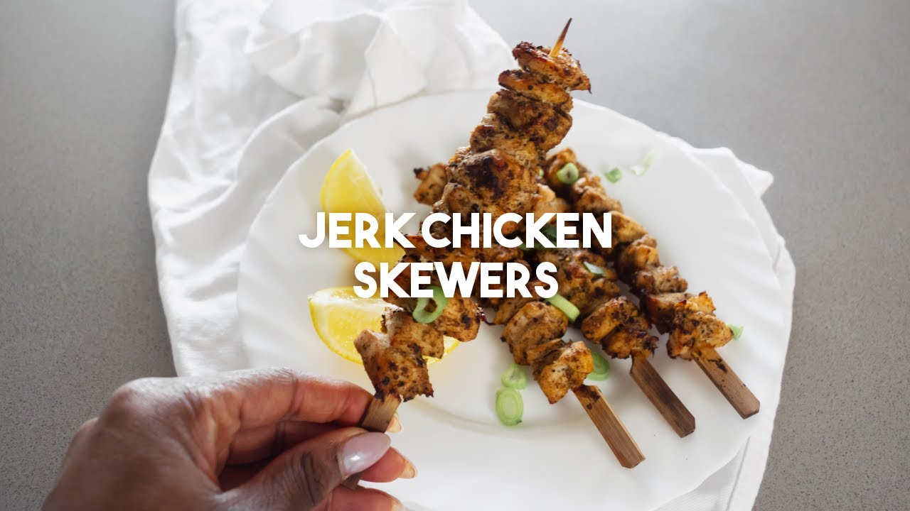 JERK CHICKEN SKEWERS | Perfect for summer BBQs