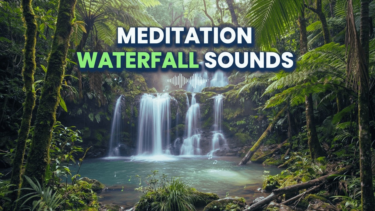Peaceful Waterfall Ambience for Anxiety Relief, Meditation and Deep Rest Tonight