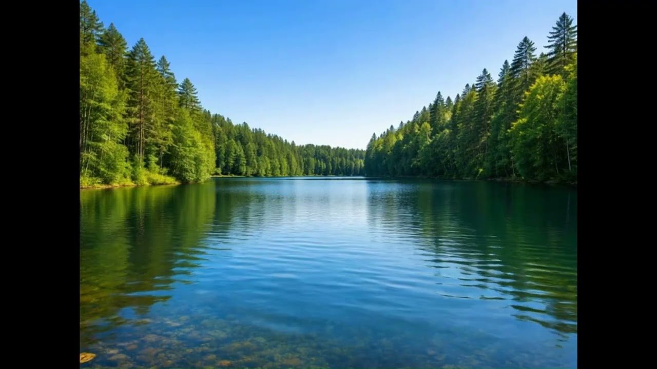 Peaceful Lake Morning _ 2 Hours Relaxing Nature Sounds (2K)