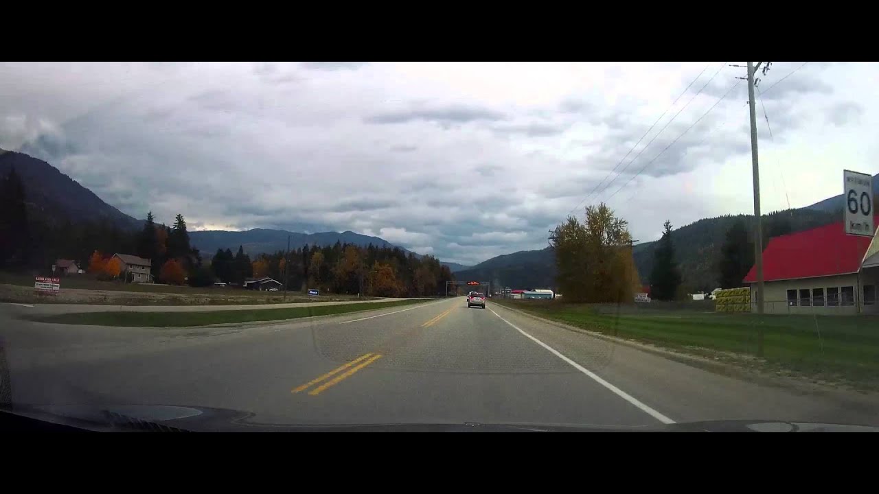 Driving through Sicamous, BC - Canada