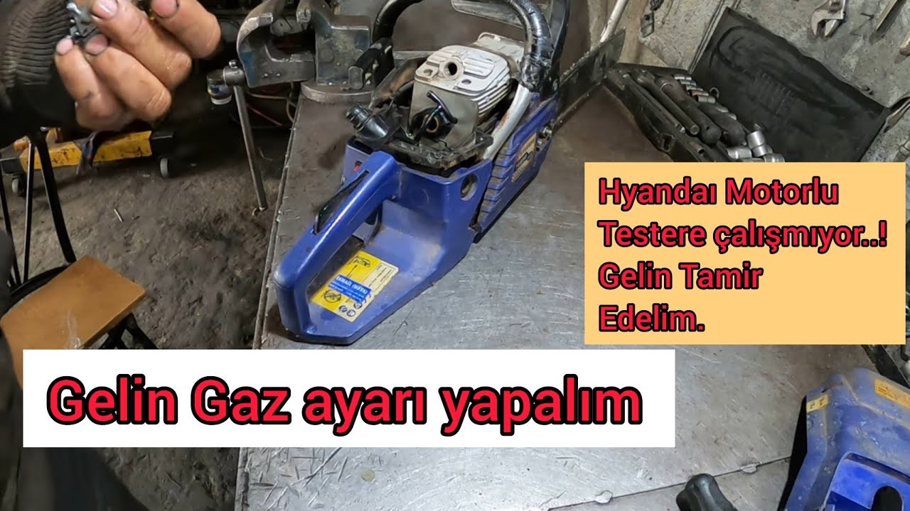 Hyundaı 650 Motorlu Testere Çalışmıyor / Gaz Ayarı detaylarını Açıkladım