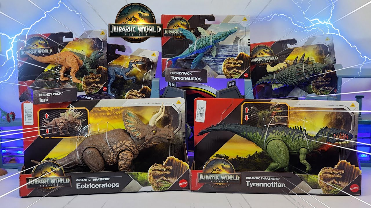 Jurassic World Rebirth Eotriceratops, Tyrannotitan & Frenzy Pack Full Review
