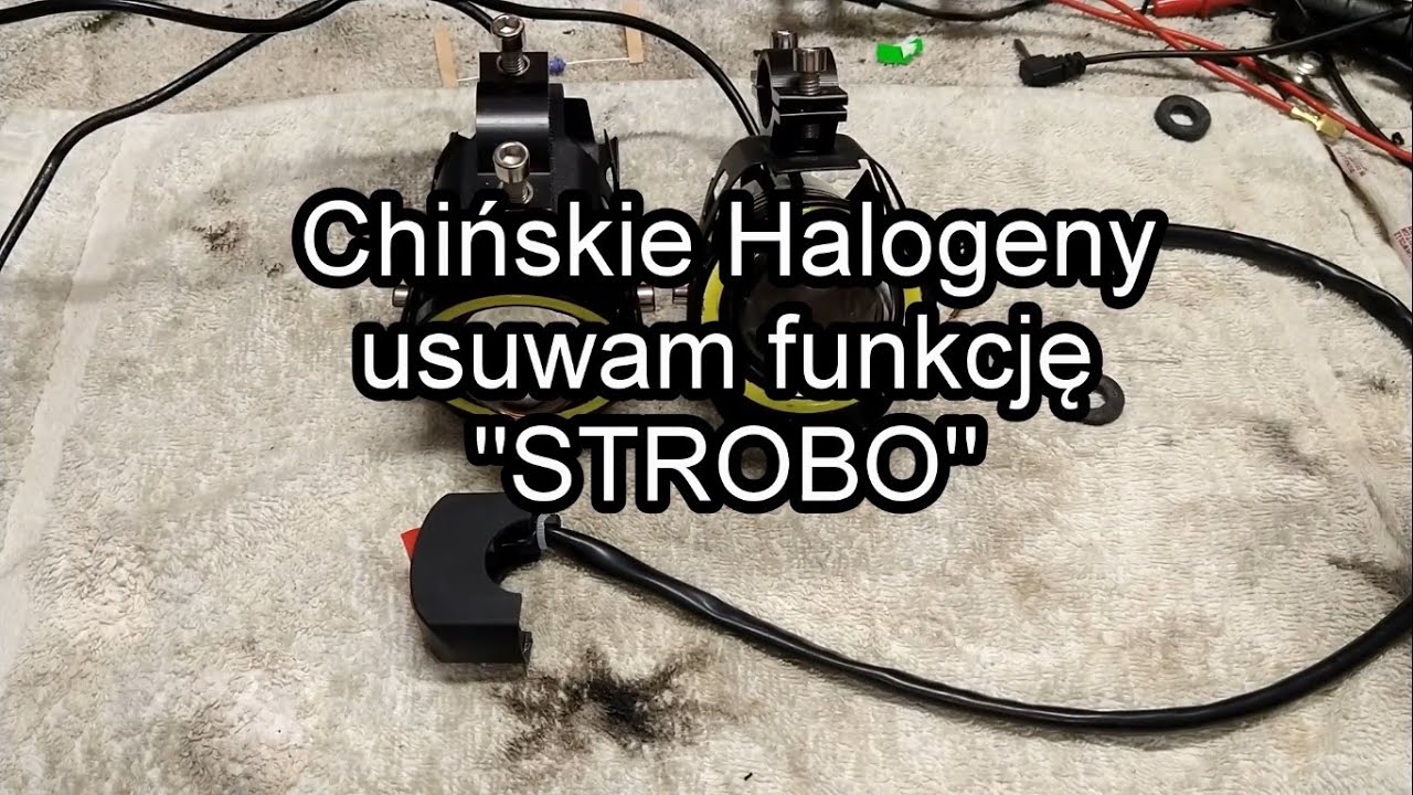 Chińskie halogeny LED - usuwam funkcję STROBO