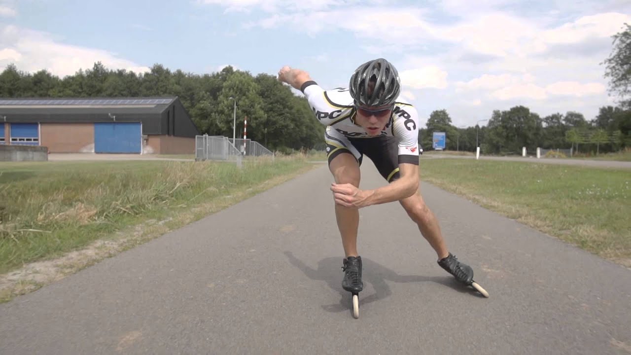 Techniek skeeleren double push Lars Scheenstra Slowmotion