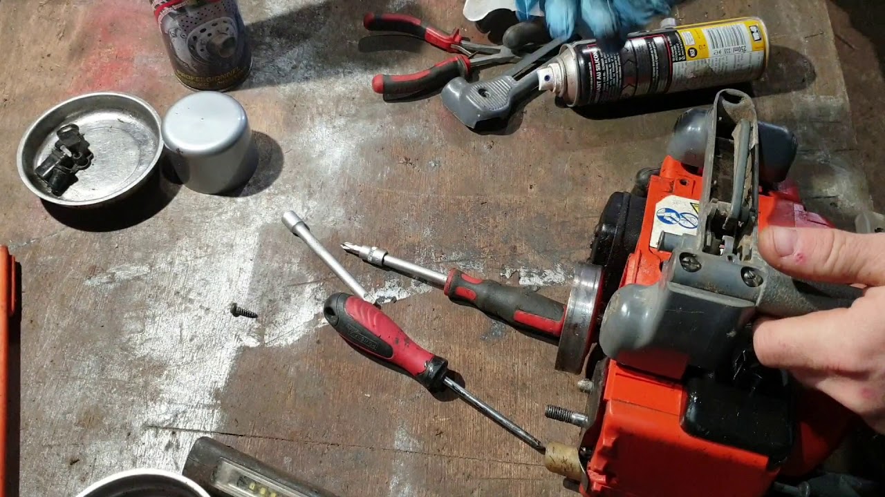 nettoyage et réparation tronçonneuse élagueuse oléomac partit 2