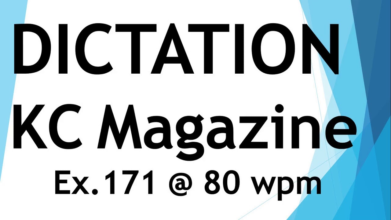 #стенографическая диктовка. Диктовка из журнала KC — Упражнение 171, 80 слов в минуту.
