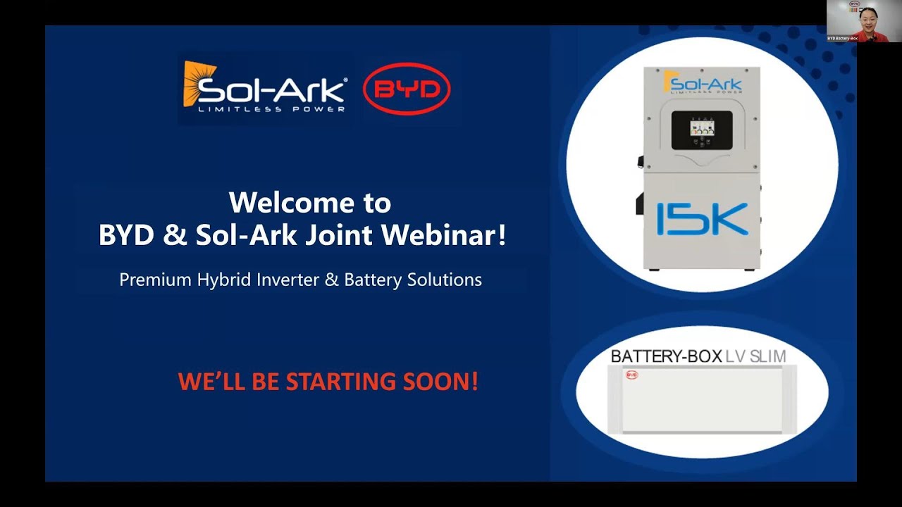 BYD Battery-Box & Sol-Ark Joint Webinar