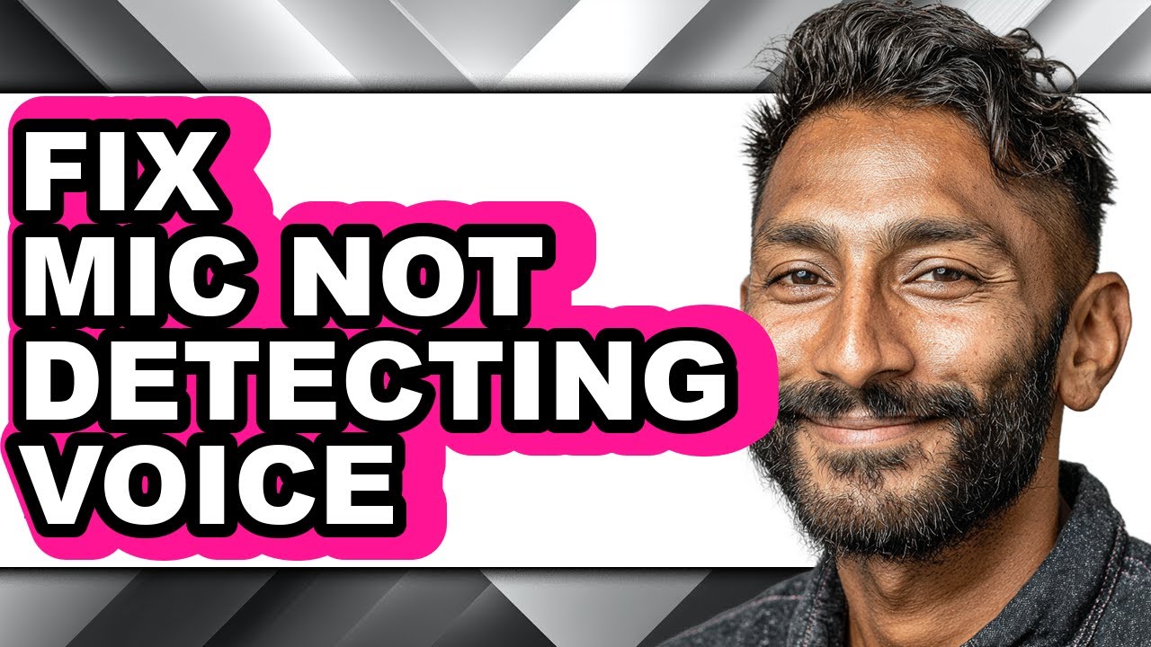 How to Fix Mic Not Detecting Voice (only Way)