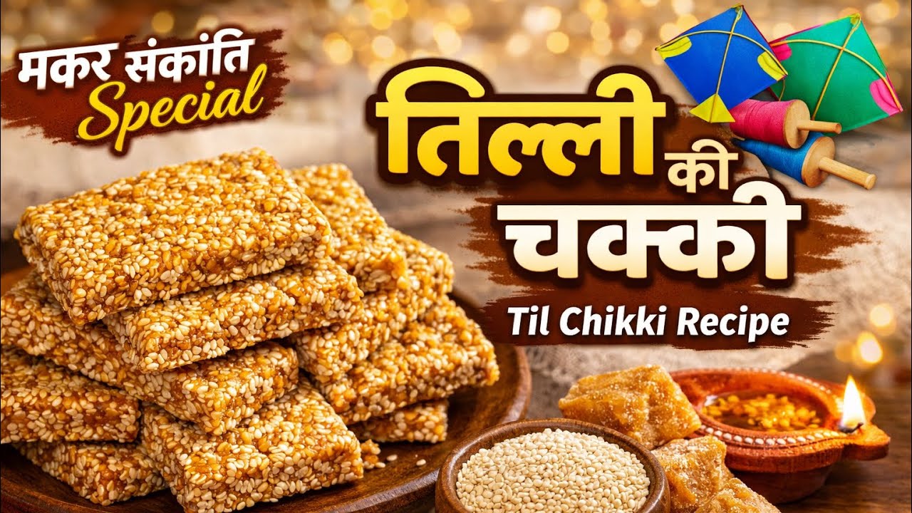 मकर संक्रांति स्पेशल तिल्ली की चक्की | घर पर आसान रेसिपी | Til Chikki Recipe | Annapurna ki recipe 