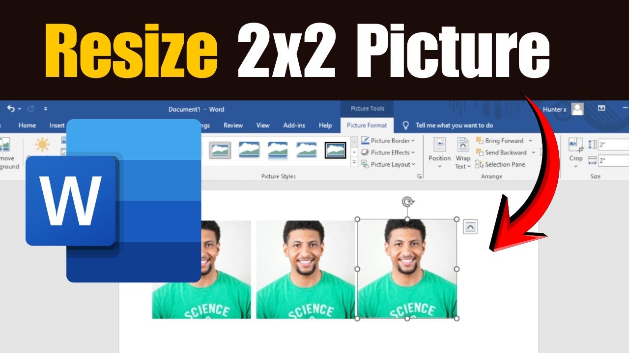 How To Resize 2x2 Picture In Microsoft Word | Quick Tutorial