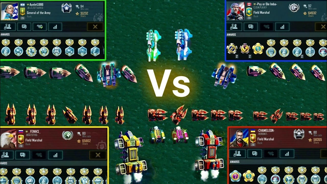 Epic Sea Domination ⛵2 vs 2 Art of War 3 battle | Ayelet, Psy or Die Imba 🌊🌊Vs Feniks, Chameleon 🔥🔥