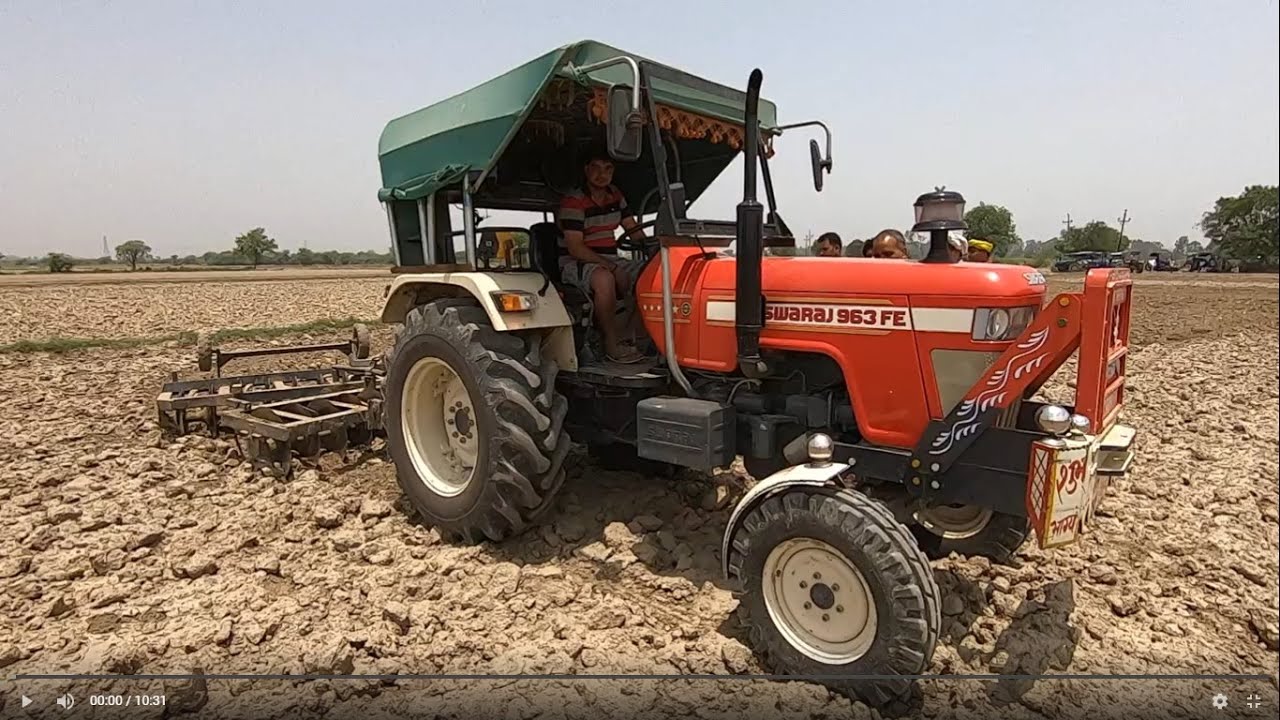 ऐसे में तो किसान के मजे हो जाएगे Swaraj 963 FE tractor model 2020 mileage test with harrow