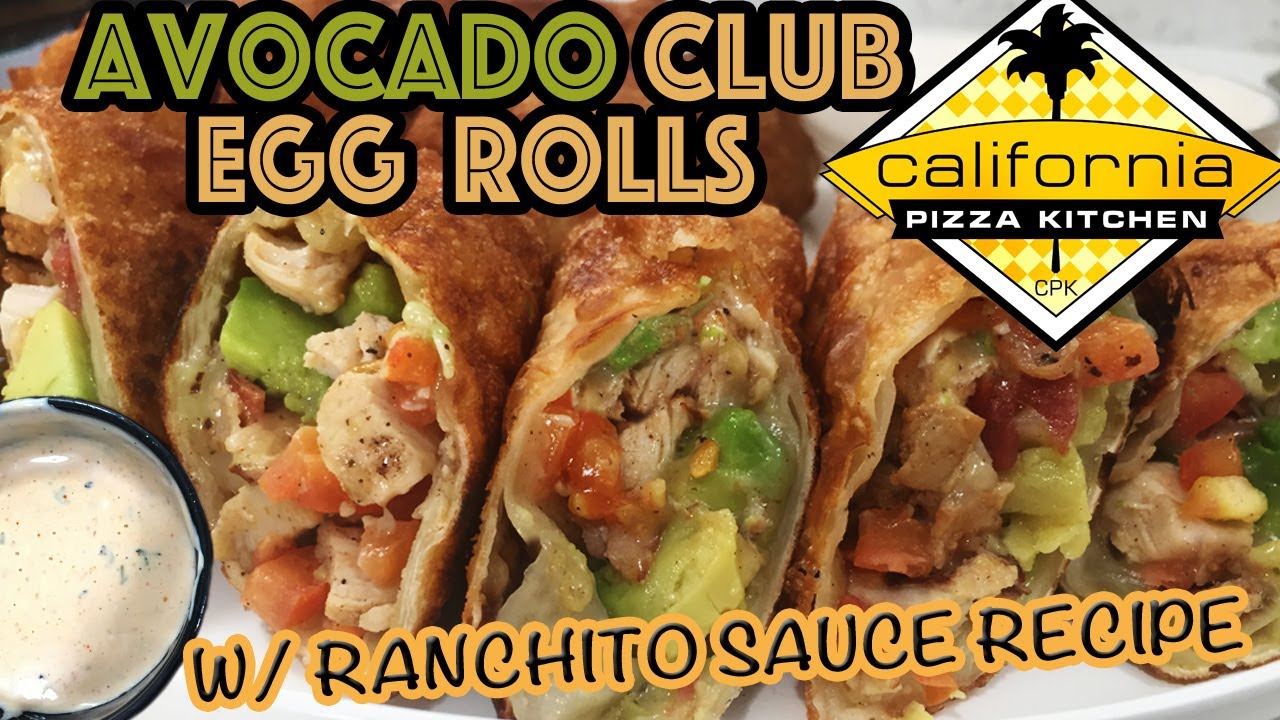 CPK's AVOCADO CHICKEN BACON Club Egg Rolls - Official Recipe from California Pizza Kitchen Cookbook!